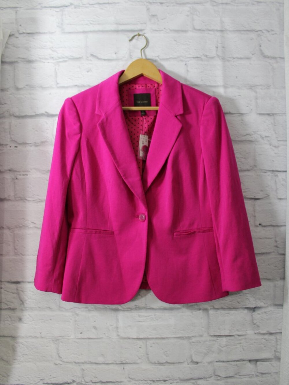 The Limited Medium Fuchsia Single Button Blazer Spring Elle Woods Legally Blonde